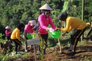 Gerakan Tanam Pohon, Polres Bondowoso Hijaukan Bukit Bintang
